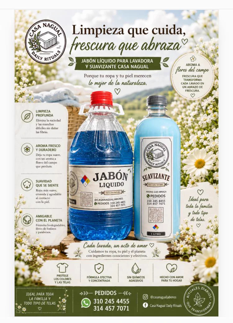 Jabón líquido para lavadora Casa Nagual